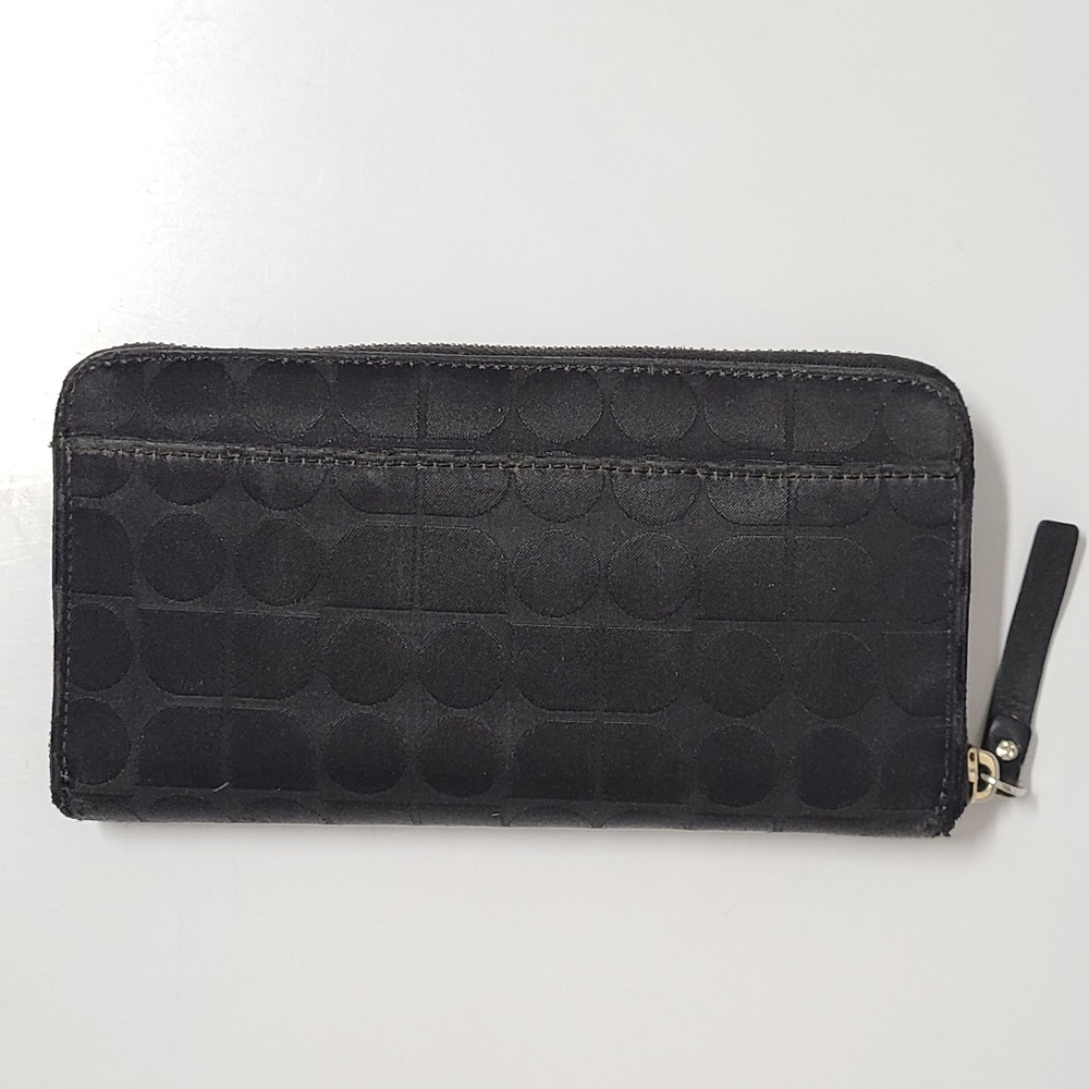 Kate Spade Thompson Street NEDA Zip Around Wallet in Black Spade Canvas Print - Picture 4 of 16
